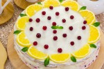 Торт Роман лимона с клюквой